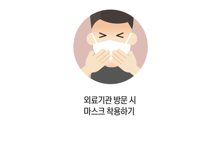 의료기관 방문시 마스크 착용하기