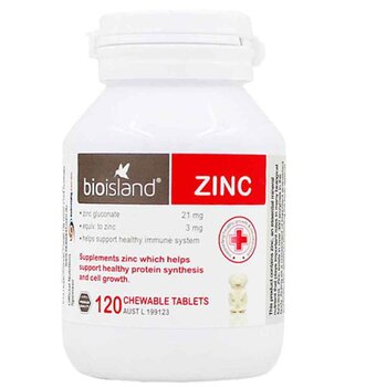 BIO ISLAND Zinc Chewable Tablets 120 Tablets