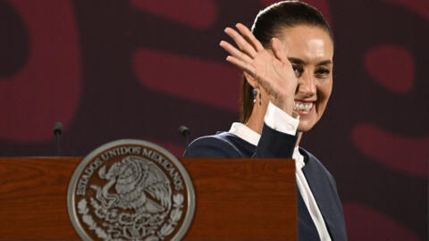 La présidente élue du Mexique, Claudia Sheinbaum, lors d'une conférence de presse au Palais national de Mexico, le 10 juin 2024.