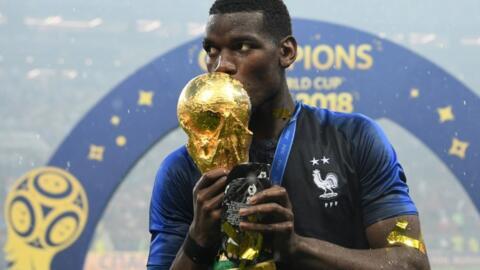 Paul Pogba won the 2018 World Cup with France but was banned from football for 18 months after failing a post match drugs test.