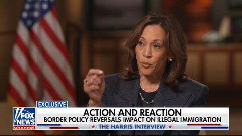 Kamala Harris, vicepresidenta y candidata demócrata a las elecciones presidenciales de EE.UU., durante una entrevista en Fox News, el 16 de octubre de 2024.