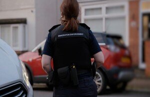 A still from the UK government video showing the first detentions of asylum seekers due to be sent to Rwanda | Photo: UK Home Office Press release