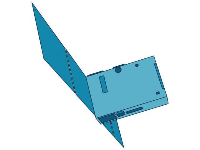 An illustration of NASA’s BurstCube spacecraft.