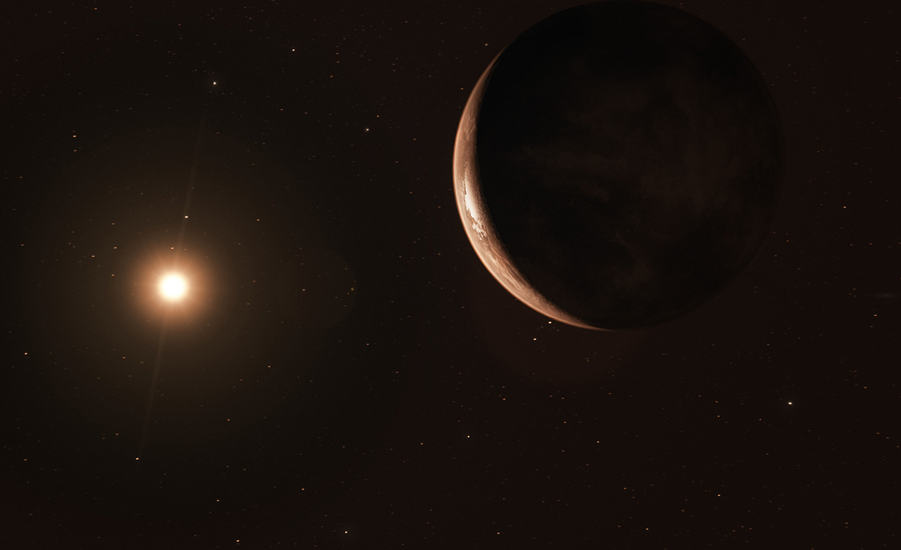 Artist’s impression of super-Earth orbiting Barnard’s Star