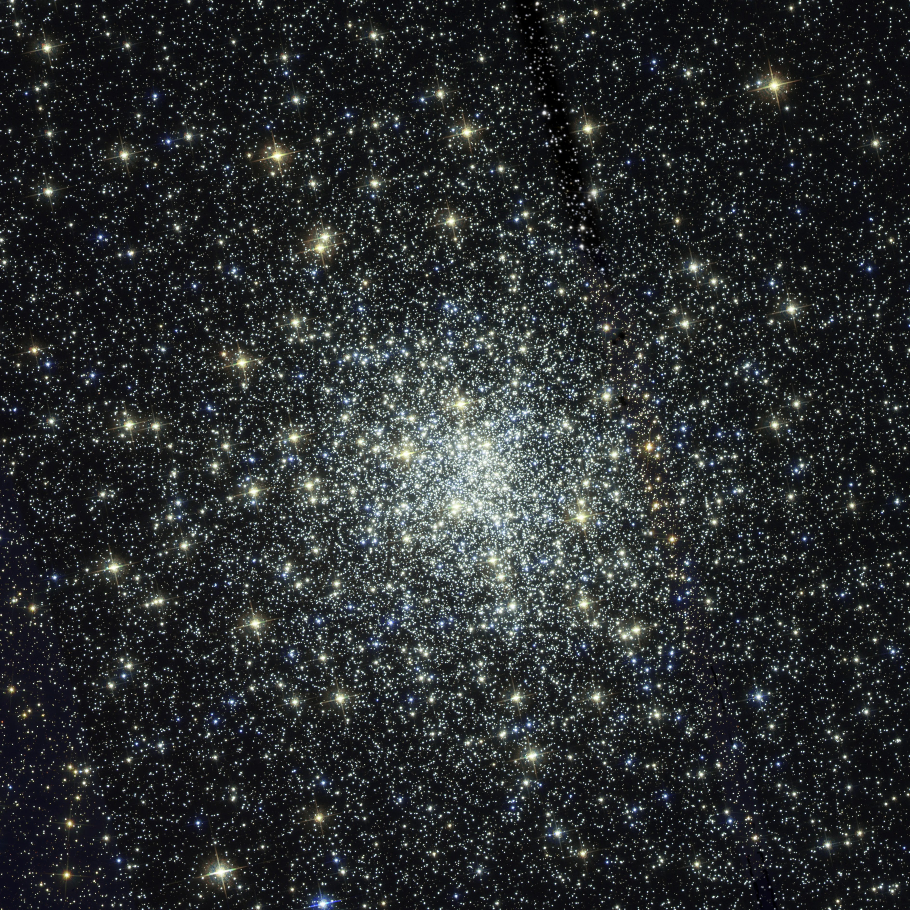 The central portion of a galaxy cluster with thousands of stars that tapers off the further from the center you get.