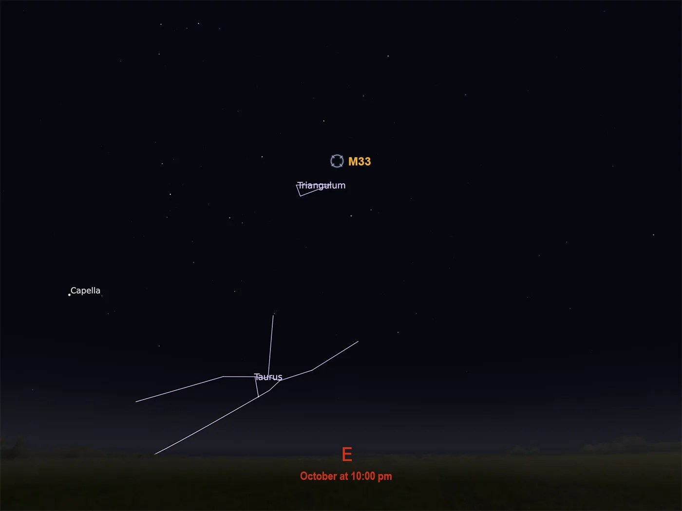 M33 locator chart