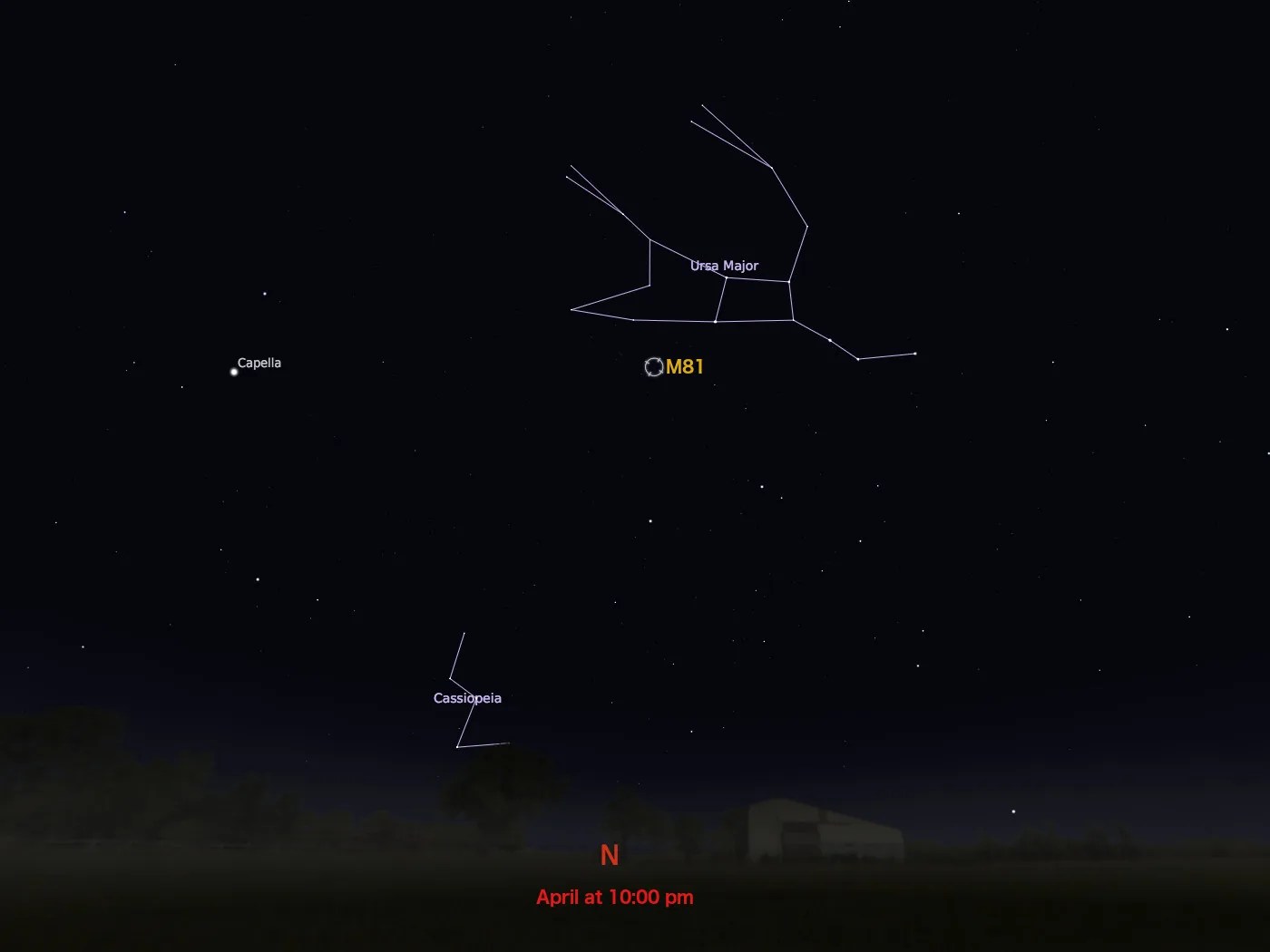 locator star chart for M81