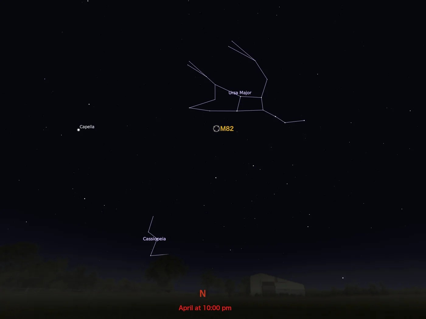 locator star chart for M82