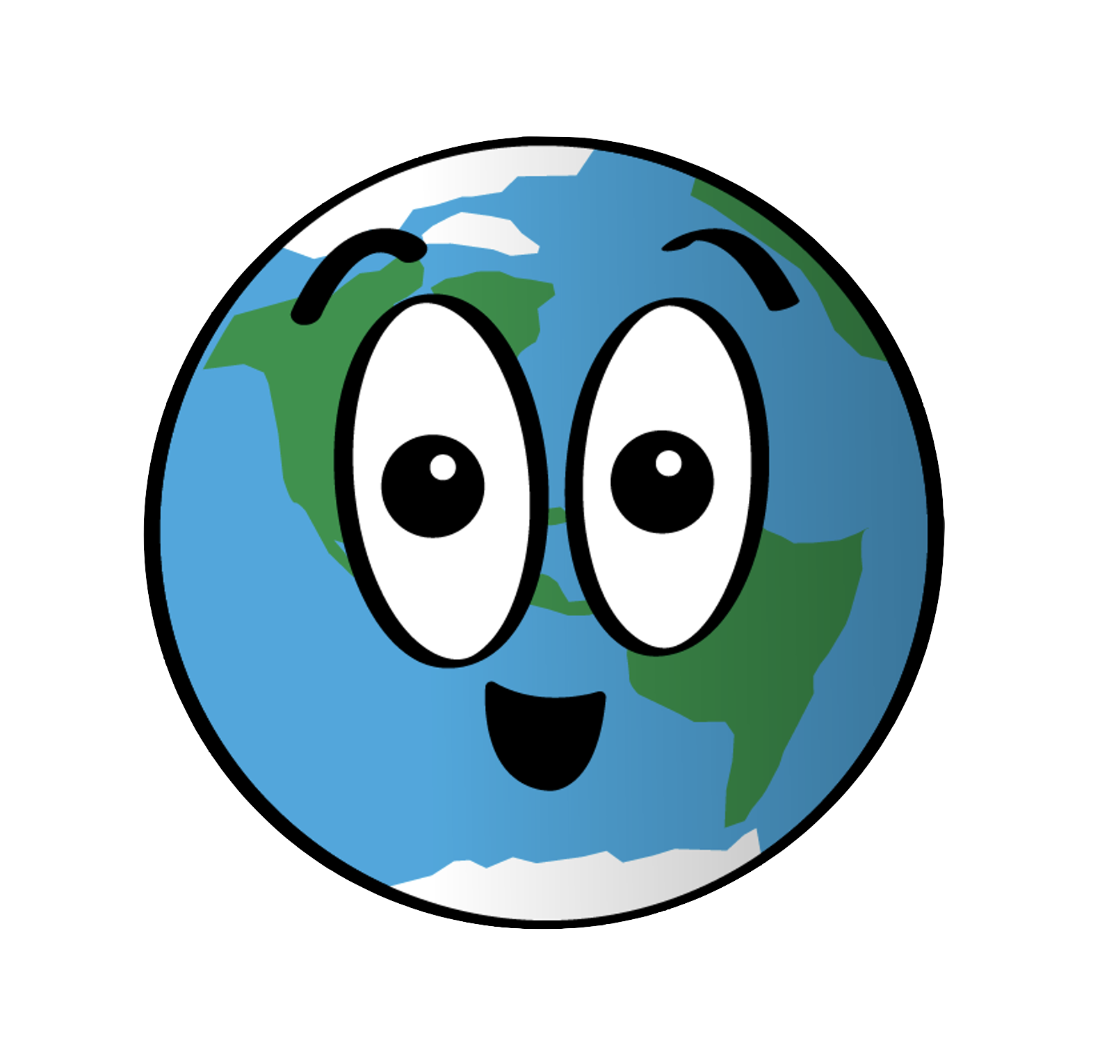 Cartoon illustration of Earth