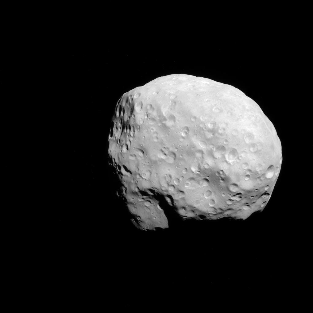 Image of Saturn moon, Epimetheus, taken by the Cassini spacecraft.