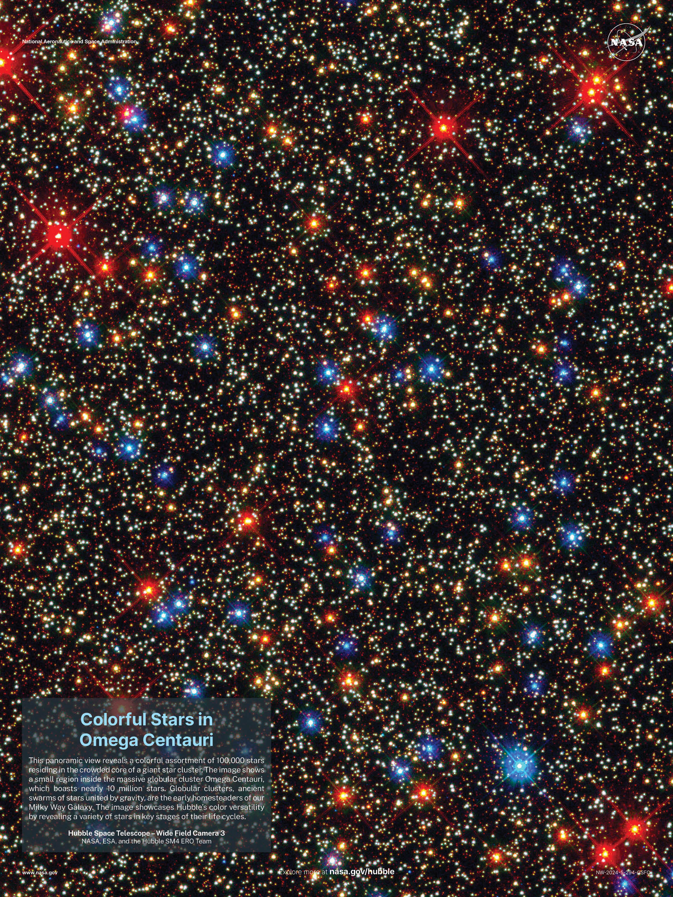 Hubble Poster 2024 - Omega Centauri