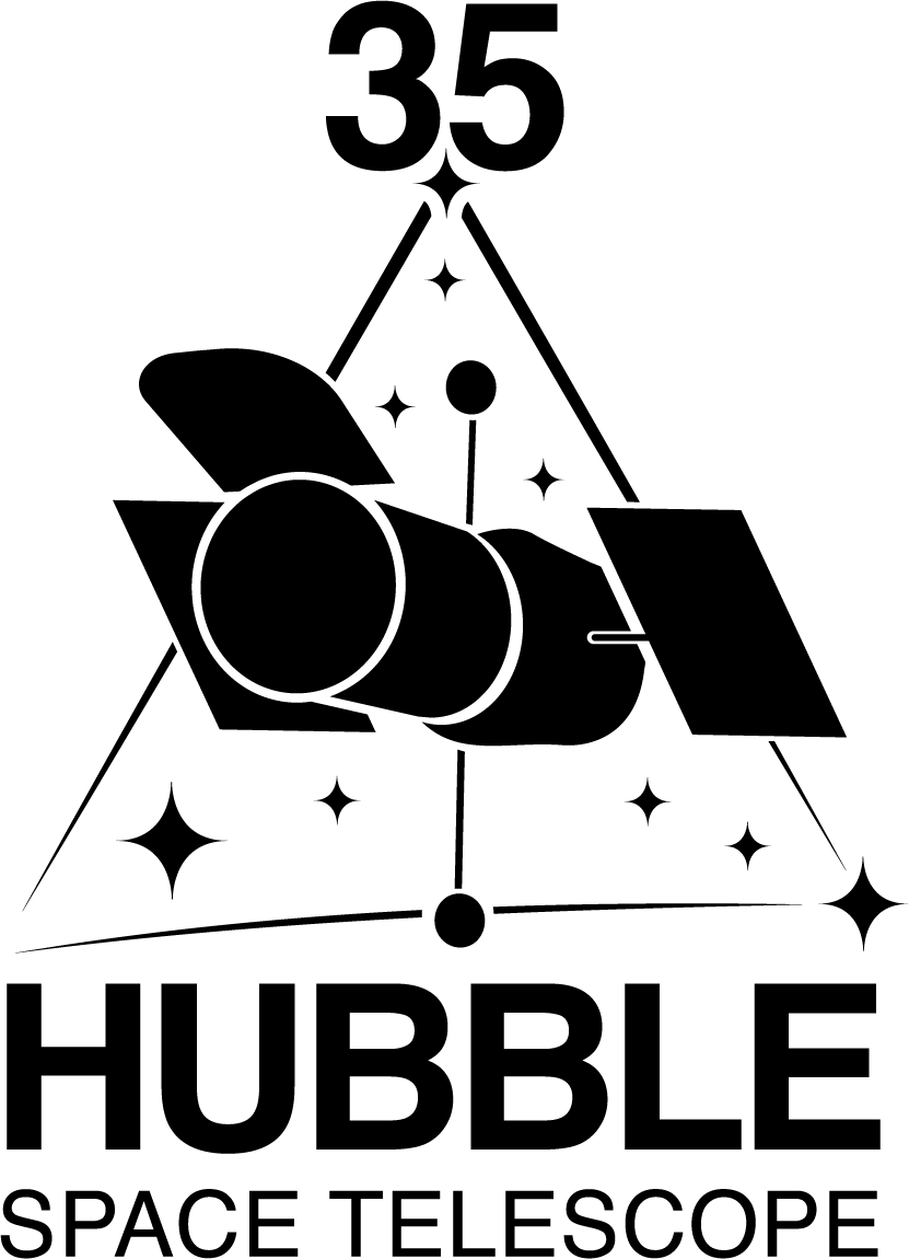 Hubble's 35th logo artwork in black