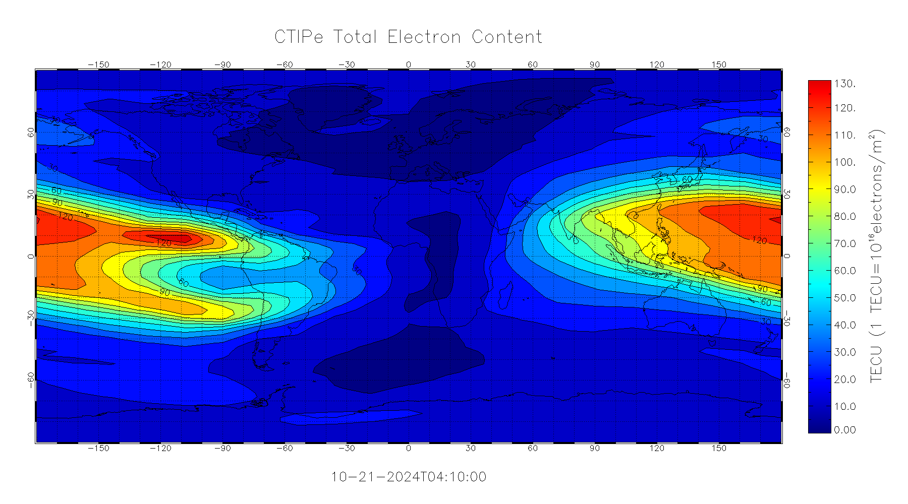 CTIPe Total Electron Content Image