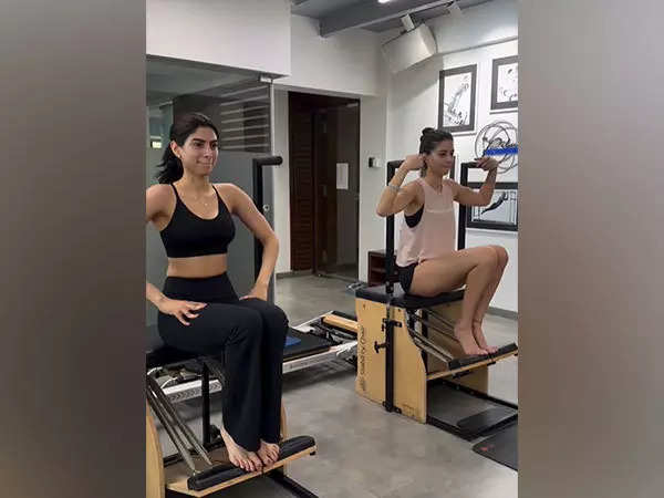 Ananya Panday, Khushi Kapoor bond over pilates