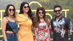 Pushkar Jog, Pooja Sawant and Smrity Sinha clicked at an event in Dadar