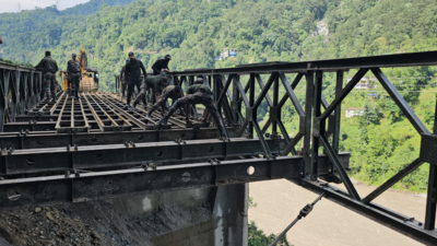 Video: Army builds 70-foot bridge in 3 days in flood-hit Sikkim