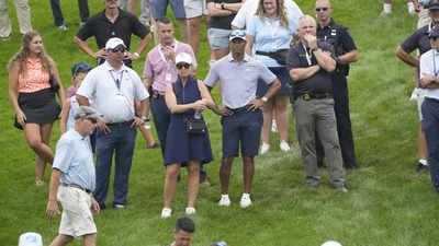 Tiger Woods at junior amateur to watch son Charlie