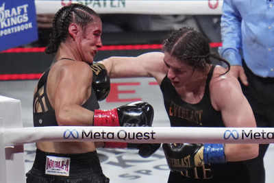 Katie Taylor beats Amanda Serrano again in another slugfest with a disputed decision