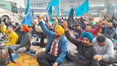 Contractual employees of PRTC, Punjab Roadways begin strike, demand regularisation and addition of new buses