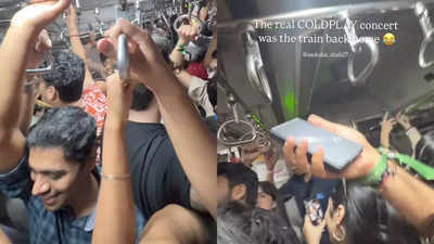 “The real Coldplay concert was the train back home”: Coldplay fans bring concert vibes to Mumbai local after the show, video goes viral