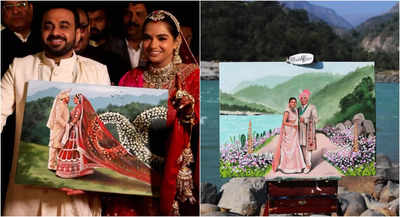 The art of saying 'I Do': Live paintings add a personal touch to weddings