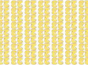 Optical illusion: Only those with sharp vision can spot the odd 5 hidden among a sea of identical "2s" and "3s"