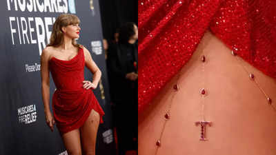 Taylor Swift stuns at the 2025 Grammys in a red dress and 'T' jewellery nod to new boyfriend!