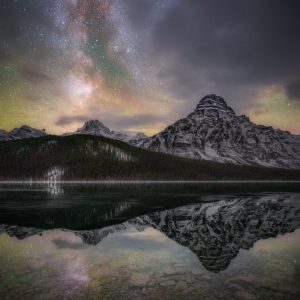 Milky Way Through the Clouds and Airglow