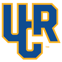 Logo combining the blue and gold letters UCR