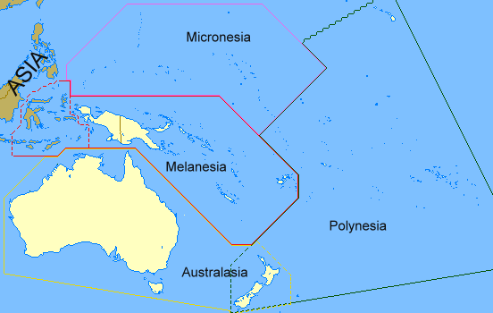 ناحیه‌های اقیانوسیه.
