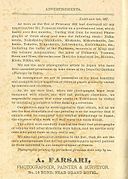 Publicité par le studio A. Farsari & Co., vers 1887. Issue de la 4e édition du Guide Keeling du Japon, 1890.