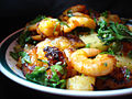 Awadhi prawns.