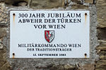 Plaque memorializing the 300th anniversary of successful defense against the Ottomans at the gates of Vienna