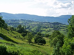 Vue de Vimines depuis Saint-Cassin, dans l'ouest.