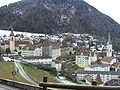 Hofquartier (von links nach rechts) Kathedrale, Bischöfliches Schloss, Haus Marsöl, Buolsches Haus und Martinskirche. Rechts unten die kantonale Strafanstalt Sennhof.