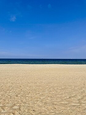 Sand and Baltic sea in Poland