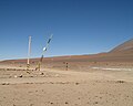 Schlagbaum am Portezuelo del Cajón-Pass auf 4480 m, Grenzübergangsstelle nach Bolivien.