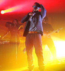 West performing live in 2008