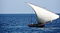 Dhow seen in the Indian Ocean