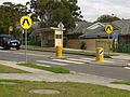 A pedestrian crossing