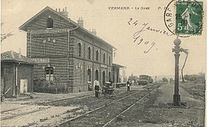 La gare de Vermand-Marteville avant la guerre 1914-1918.