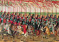 Polish winged hussars - detail of the so-called "Stockholm Roll", 1605