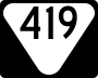 State Route 419 marker