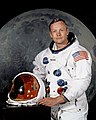 Neil Armstrong op 1 juli 1969 geboren op 5 augustus 1930