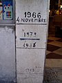 Waterlines of floods in Venice (picture taken in 2004)