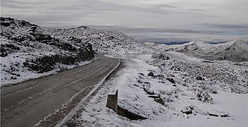 Climat glaciaire et neige au pic el aguila, état de merida.