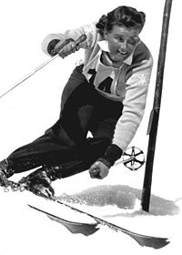 Erika Mahringer bei der WM in Åre 1954