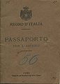 Pasaporte italiano de 1901