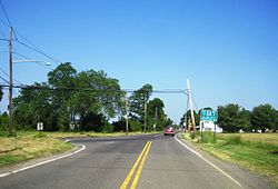 Looking west towards CR 528 in Davisville