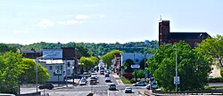 Watervliet as seen when entering the city on Congress Street Bridge from Troy